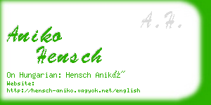 aniko hensch business card